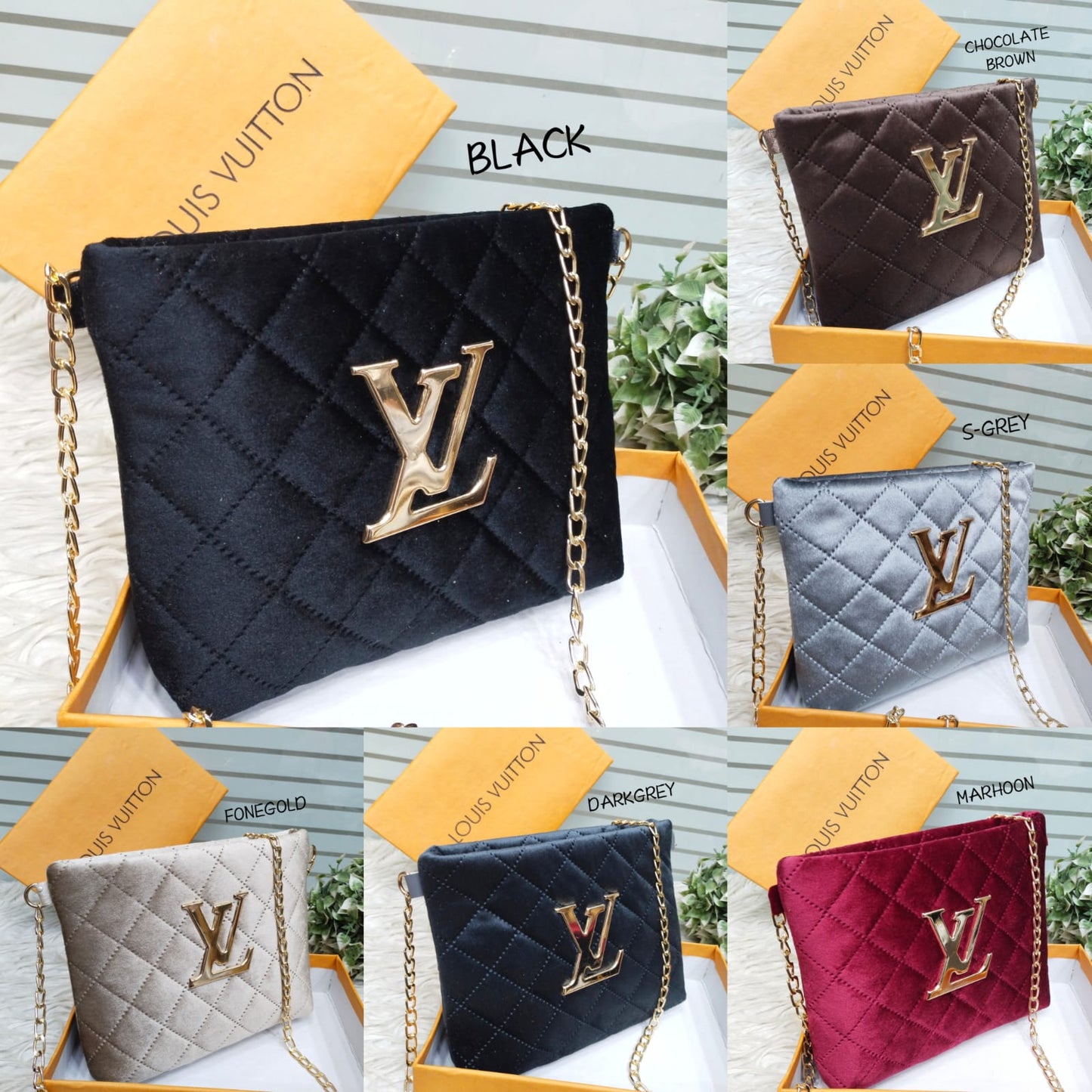 New Design LV velvet clutch & Crossbody For Women